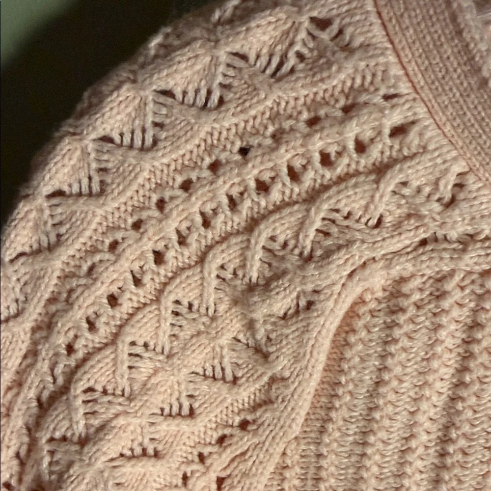 LOFT Women's Pink Textured Sweater - Picture 3 of 9